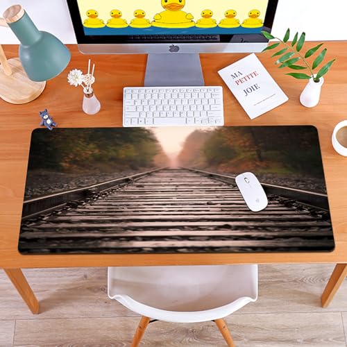 MYAUEYSU Gaming 40x75cm Premium Groß vernähte Kanten langlebig mit high-end Glide und Anti-Rutsch Speed Gaming Mauspad,Großer Hirsch, Sonnenstrahl und ruhige Eisenbahn MYAUEYSU Gaming 40x75cm Premium Groß vernähte Kanten langlebig mit high-end Glide und Anti-Rutsch Speed Gaming Mauspad,Großer Hirsch, Sonnenstrahl und ruhige Eisenbahn von MYAUEYSU