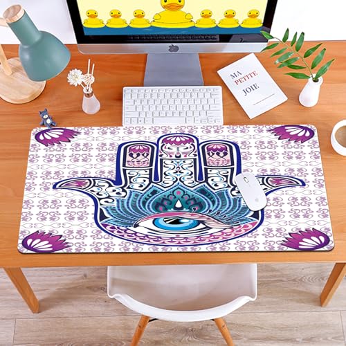 MYAUEYSU Gaming 40x75cm Premium Groß vernähte Kanten langlebig mit high-end Glide und Anti-Rutsch Speed Gaming Mauspad,Hamsa-Symbol. Dekoratives Muster. Das alte Zeichen der Hand der Fatima. MYAUEYSU Gaming 40x75cm Premium Groß vernähte Kanten langlebig mit high-end Glide und Anti-Rutsch Speed Gaming Mauspad,Hamsa-Symbol. Dekoratives Muster. Das alte Zeichen der Hand der Fatima. von MYAUEYSU