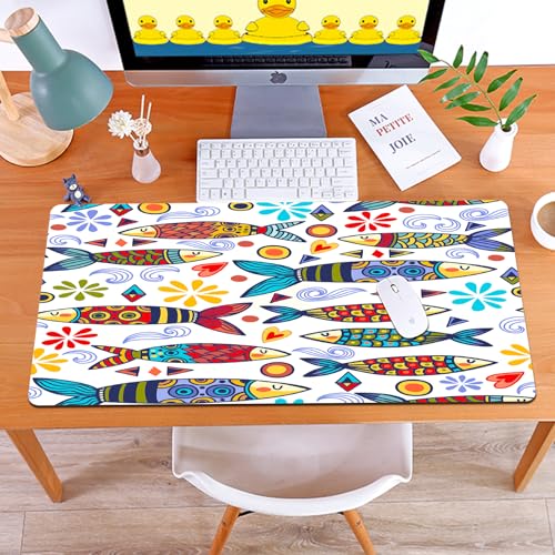 MYAUEYSU Gaming 40x75cm Premium Groß vernähte Kanten langlebig mit high-end Glide und Anti-Rutsch Speed Gaming Mauspad,Helles und erstaunliches Portugal-Muster mit Sardinen und grafischen Elemen MYAUEYSU Gaming 40x75cm Premium Groß vernähte Kanten langlebig mit high-end Glide und Anti-Rutsch Speed Gaming Mauspad,Helles und erstaunliches Portugal-Muster mit Sardinen und grafischen Elemen von MYAUEYSU