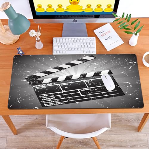 MYAUEYSU Gaming 40x75cm Premium Groß vernähte Kanten langlebig mit high-end Glide und Anti-Rutsch Speed Gaming Mauspad,Kino, Filmklappe auf Retro-Hintergrund mit Grunge-Effekt Director's Cut-Sze MYAUEYSU Gaming 40x75cm Premium Groß vernähte Kanten langlebig mit high-end Glide und Anti-Rutsch Speed Gaming Mauspad,Kino, Filmklappe auf Retro-Hintergrund mit Grunge-Effekt Director's Cut-Sze von MYAUEYSU