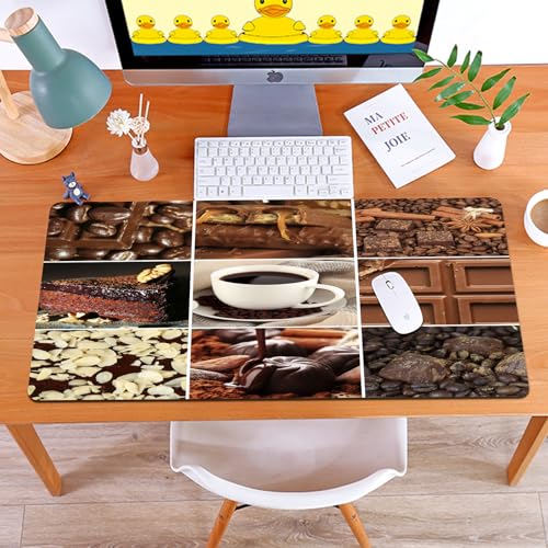 MYAUEYSU Gaming 40x75cm Premium Groß vernähte Kanten langlebig mit high-end Glide und Anti-Rutsch Speed Gaming Mauspad,Leckere Collage aus Kaffee und Schokolade MYAUEYSU Gaming 40x75cm Premium Groß vernähte Kanten langlebig mit high-end Glide und Anti-Rutsch Speed Gaming Mauspad,Leckere Collage aus Kaffee und Schokolade von MYAUEYSU