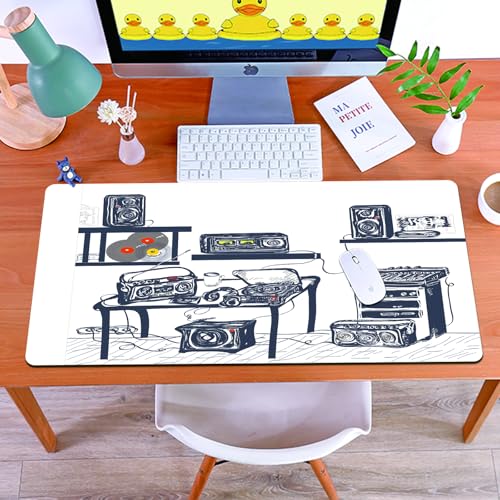 MYAUEYSU Gaming 40x75cm Premium Groß vernähte Kanten langlebig mit high-end Glide und Anti-Rutsch Speed Gaming Mauspad,Modernes Aufnahmestudio mit Musikgeräten, Plattenspieler, Schallplatten S MYAUEYSU Gaming 40x75cm Premium Groß vernähte Kanten langlebig mit high-end Glide und Anti-Rutsch Speed Gaming Mauspad,Modernes Aufnahmestudio mit Musikgeräten, Plattenspieler, Schallplatten S von MYAUEYSU