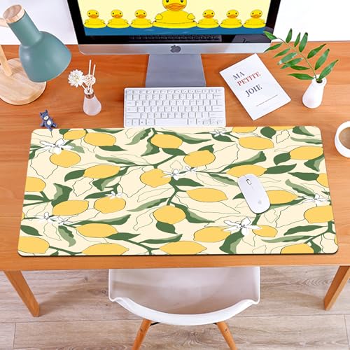 MYAUEYSU Gaming 40x75cm Premium Groß vernähte Kanten langlebig mit high-end Glide und Anti-Rutsch Speed Gaming Mauspad,Nahtloses Blumenmuster mit Zitrusfrüchten und bunten Zitronen und Blumen. V MYAUEYSU Gaming 40x75cm Premium Groß vernähte Kanten langlebig mit high-end Glide und Anti-Rutsch Speed Gaming Mauspad,Nahtloses Blumenmuster mit Zitrusfrüchten und bunten Zitronen und Blumen. V von MYAUEYSU