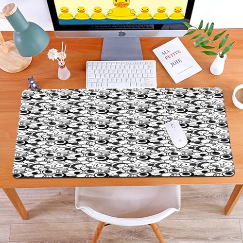 MYAUEYSU Gaming 40x75cm Premium Groß vernähte Kanten langlebig mit high-end Glide und Anti-Rutsch Speed Gaming Mauspad,Schwarz-weißes Punktmuster auf weißem Hintergrund MYAUEYSU Gaming 40x75cm Premium Groß vernähte Kanten langlebig mit high-end Glide und Anti-Rutsch Speed Gaming Mauspad,Schwarz-weißes Punktmuster auf weißem Hintergrund von MYAUEYSU