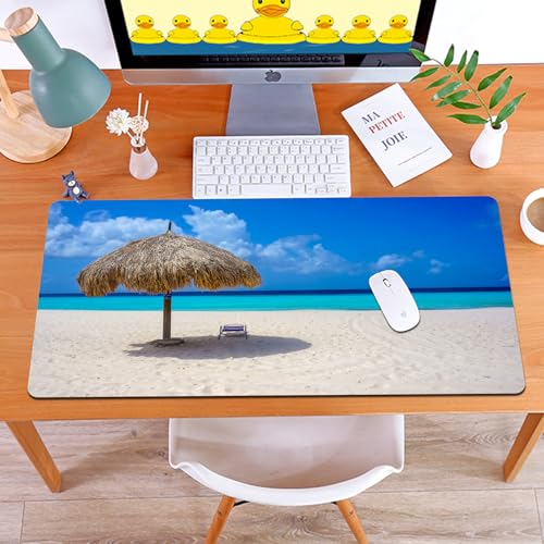 MYAUEYSU Gaming 40x75cm Premium Groß vernähte Kanten langlebig mit high-end Glide und Anti-Rutsch Speed Gaming Mauspad,Strand in der Karibik MYAUEYSU Gaming 40x75cm Premium Groß vernähte Kanten langlebig mit high-end Glide und Anti-Rutsch Speed Gaming Mauspad,Strand in der Karibik von MYAUEYSU