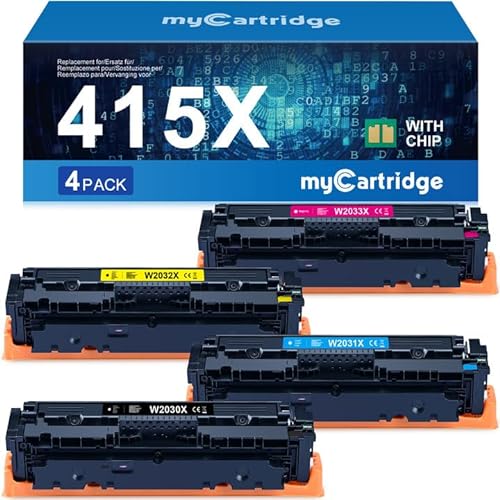 MYCARTRIDGE 415X W2030X Toner ( MIT CHIP ) Kompatibel für Color Laserjet MFP M479dw M479fdn M479fdw M454dw für 415 415A W2030A von MYCARTRIDGE