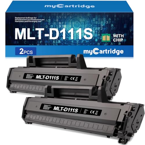 MYCARTRIDGE MLT-D111S Toner Kompatibler für MLT D111L MLT-D111S für Samsung M2070 Toner für Samsung M2070FW Toner für Samsung M2020 Toner (2 schwarz) von MYCARTRIDGE