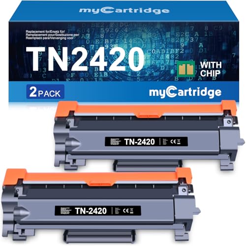 MYCARTRIDGE TN2420 Kompatibel Brother TN-2420 TN-2410 Toner für Brother MFC-L2710DW MFC-L2710DN MFC L2710DW MFC L2710DN HL-L2350DW HL-L2375DW DCP-L2530DW (2 Schwarz) von MYCARTRIDGE