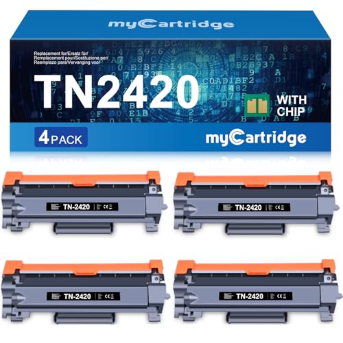 MYCARTRIDGE TN2420 Toner Kompatibel für Brother TN-2420 TN 2410 für Brother MFC-L2710dw MFC-L2710dn MFC-L2750dw HL-L2375dw DCP-L2530DW HL-L2370dn HL-L2350dw DCP-L2510d（4 Schwarz ） von MYCARTRIDGE