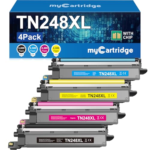 MYCARTRIDGE TN248XL Kompatibel für Brother TN248XL TN 248 für Brother MFC-L3760CDW Toner Brother DCP-L3560CDW Toner Brother MFC-L3740CDW TN248 TN-248CMYK TN-248VAL 4-Pack von MYCARTRIDGE