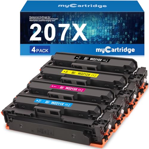 MyCatridge 207X Toner Kompatibel für HP 207X HP 207A Toner ( Ohne Chip ) für HP Color Laserjet Pro MFP M283FDW M255DW M282NW Toner von MYCARTRIDGE