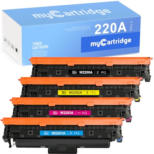 MyCatridge 220A Toner Kompatibel für HP 220A HP 220X für HP Color Laserjet Pro 4202dn 4202dne 4202dw 4202dwe MFP 4302dw 4302dwe 4302fdn 4302fdne 4302fdw 4302fdwe 4er-Pack ( Ohne Chip ) von MYCARTRIDGE
