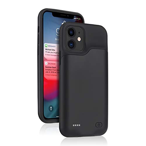 MYGIRLE Battery Case for iPhone 12 Mini 6000 mAh Large Capacity Battery Case Portable Charging Case Additional Battery [5.4 Inch],Schwarz von MYGIRLE