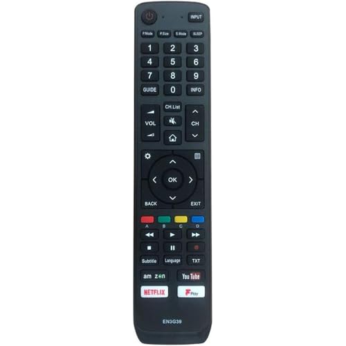 MYHGRC EN-3G39 Fernbedienung kompatibel mit Hisense LED LCD TV – keine Einrichtung erforderlich MYHGRC EN-3G39 Fernbedienung kompatibel mit Hisense LED LCD TV – keine Einrichtung erforderlich von MYHGRC
