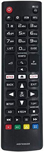 Neue Ersatzfernbedienung für LG Fernbedienung tv Für Verschiedene LG Ultra HD-Fernseher mit Netflix Amazon-Tasten geeignet - Keine Einrichtung erforderlich TV-Universalfernbedienung von MYHGRC
