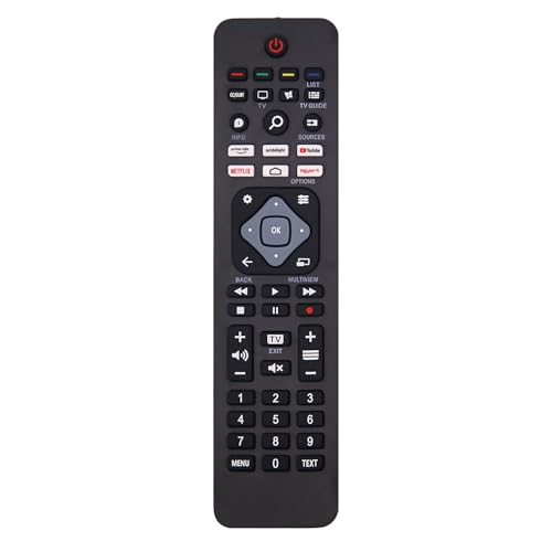 Philips TV-Fernbedienung Ersatz, Universal-Fernbedienung für Philips TV Ambilight TV mit Netflix-Tasten Philips TV-Fernbedienung Ersatz, Universal-Fernbedienung für Philips TV Ambilight TV mit Netflix-Tasten von MYHGRC