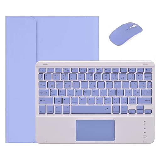HHF TAB Zubehör Für Pad Air 4 4.7 PRO 11 2021 2020 9.7 10.5 10.2, japanische Tastaturkoffer Für Pad 5th 6th 7. 8. Gen Air 2 3 Japanische Tastatur Abdeckung + Tastatur (Farbe : Purple+Mouse, Größe : von MYLPDZSW