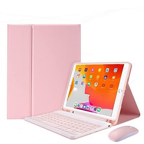 HHF TAB Zubehör Für Pad Pro 10.5 Air 3 10.5 2019 AIR 4 10.9 2020 Tastatur Mausgehäuse Tastaturabdeckung Für Pad 10.2 2021 9. 2020 7. 8. Generation Abdeckung + Tastatur (Farbe : Pink+Mouse, Größe : 7 von MYLPDZSW