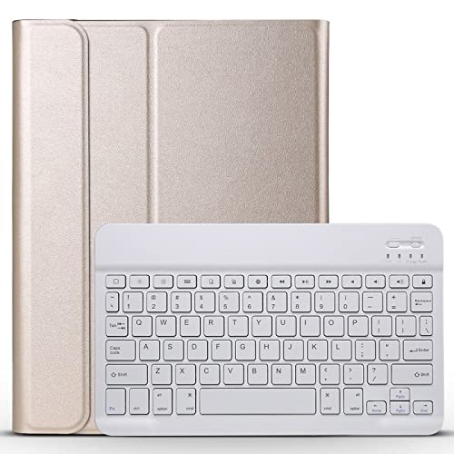 HHF TAB Zubehör Für Xiaomi Pad 5 2021, Tastaturkofferabdeckung Tastatur mit Maus Für Xiaomi MI Pad 5 Pro Abdeckung + Tastatur (Farbe : Gold+White) von MYLPDZSW