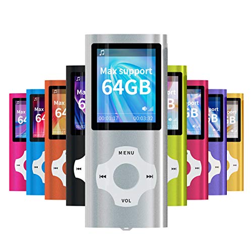 Mymahdi MP3 / MP4 Portable Player, Silber mit 1,8 Zoll LCD-Bildschirm und Memory Kartensteckplatz, Max Support 128GB Memory Karte von MYMAHDI