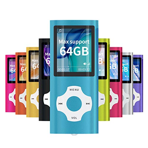 Mymahdi MP3 / MP4 beweglicher Spieler, hellblau mit 1.8 Zoll LCD-Schirm und Memory Einbauschlitz, maximale Unterstützung 128GB TF Karte von MYMAHDI