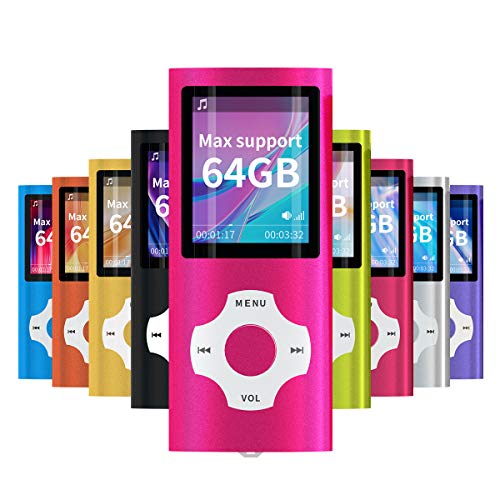 Mymahdi MP4 /MP3 beweglicher Spieler, Rosa mit 1.8 Zoll LCD-Schirm und Memory Einbauschlitz, maximale Unterstützung 128GB Memory TF Karte von MYMAHDI