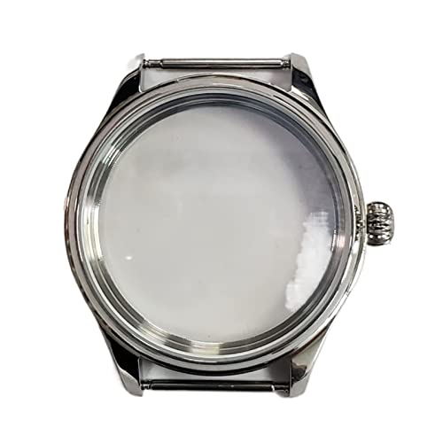MYOBU Uhrengehäuse Saphirglas Handaufzug Uhrwerk 316L Edelstahl Kompatibel mit Bomax Marina 44mm ETA6497 / 6498 L1 Lünette, einfarbig, Einheitsgröße von MYOBU