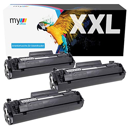 MYOFFICE 3X Q2612 12a Tonerkartusche für HP Laserjet Toner Kompatibel für HP Laserjet 1010 1012 1020 3020 3030MFP 3050MFP 3055 M1005 MFP M1319F Schwarz Drucker 2000 Seiten 3er Pack von MYOFFICE