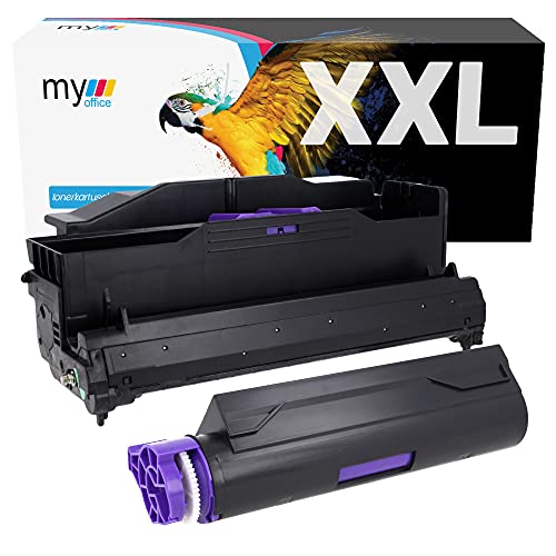 MYOFFICE 45807106 44574302 Tonerkartusche und Trommel für Oki B412 B432 B512 MB472 MB492 MB562 Kompatibel Schwarz Drucker 7000 Seiten Toner und 25000 Seiten Trommel von MYOFFICE