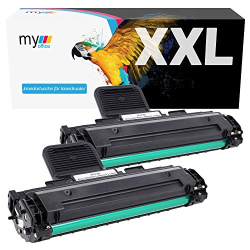 Toner MLT-D119s MLTD119S für Samsung ML-1610D2 1610 1615 1620 1625 2010 2010R 2015 2510 2570 2571 SCX-4321 4521 4521F (2X Schwarz) von MYOFFICE