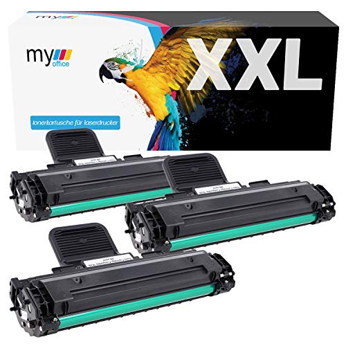 Toner MLT-D119s MLTD119S für Samsung ML-1610D2 1610 1615 1620 1625 2010 2010R 2015 2510 2570 2571 SCX-4321 4521 4521F (3X Schwarz) von MYOFFICE