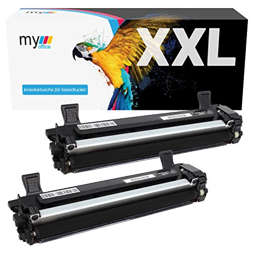 Toner TN1030 TN1050 für Brother DCP-1510 DCP-1612W DCP-1610W HL-1110 HL-1112 HL-1210W HL-1212W MFC-1910W MFC-1810 (2X Schwarz) von MYOFFICE