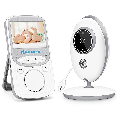 MYPIN Babyphone Kabelloses Video-Babyphone mit Kamera Babyphones mit Zwei-Wege-Audio, 2,4-Zoll-Display, Raumtemperaturmonitor, Nachtsicht, 70-Grad-Objektiv von MYPIN