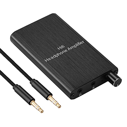 MYPIN HiFi Kopfhörer Verstärker, tragbarer 3,5mm Audio Kopfhörerverstärker unterstützt Impedanz 16-300 Ω mit Lithiumbatterie und Komponenten für MP3 / MP4 / Telefone/Digitale Player/Computer von MYPIN