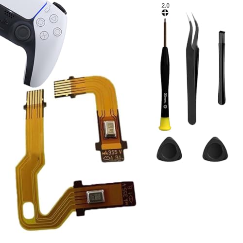 MYPUQIAO 1 Set Mikrofon-Flexkabel Ersatz für PS5 V3 3.0 BDM-030 Linker und rechter Griff Innenmikrofonband, PlayStation 5 Lautsprecher L R Anschlusskabel Dualsense Controller mit Reparaturwerkzeug-Set MYPUQIAO 1 Set Mikrofon-Flexkabel Ersatz für PS5 V3 3.0 BDM-030 Linker und rechter Griff Innenmikrofonband, PlayStation 5 Lautsprecher L R Anschlusskabel Dualsense Controller mit Reparaturwerkzeug-Set von MYPUQIAO