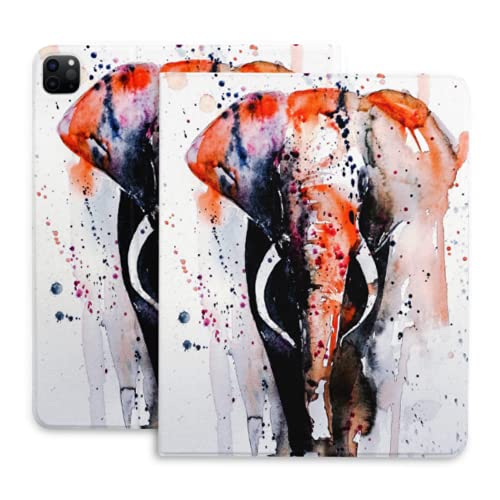Ipad Cover Animal Elephant Art Ipad Pro Cover for Girls with Pencil Holder Compatible with Ipad 2020 Pro 11/12.9 Inch von MYPV