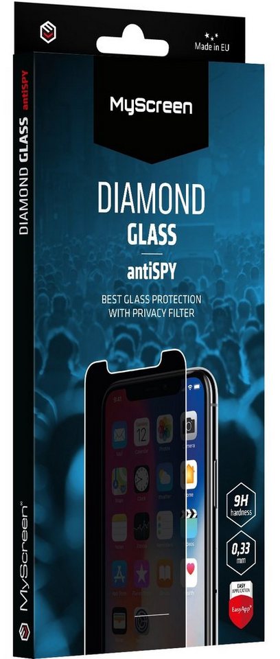 MYSCREEN MD5815TGPR antiSPY Glass für iPhone 13/13 Pro, Displayschutzglas von MYSCREEN