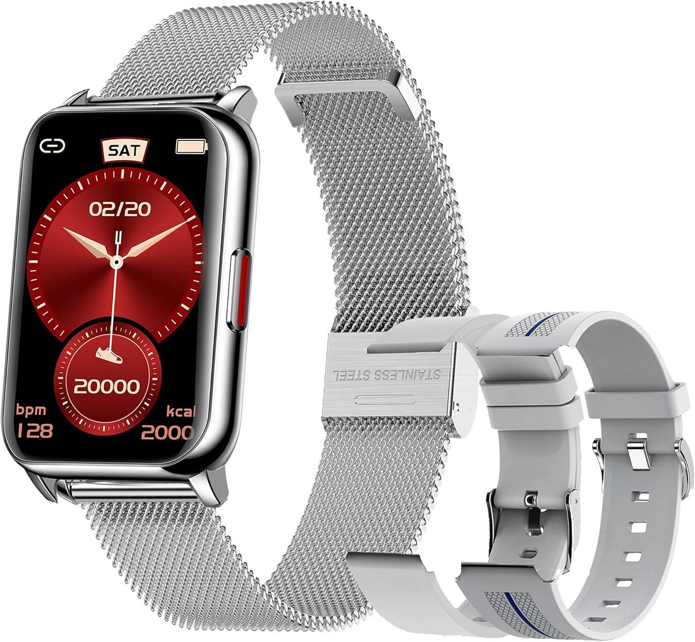 MYSHUN Fitness Tracker mit Pulsuhr, IP68 Sportuhr Schrittzähler Schlafmonitor Smartwatch (1,57 Zoll, Android, iOS), Gesundheitsfunktionen Integrierter Herzfrequenzsensor für Damen Herren von MYSHUN