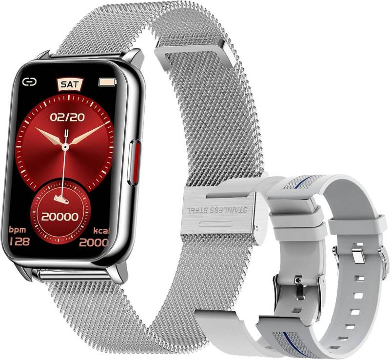 MYSHUN Fitness Tracker mit Pulsuhr, IP68 Sportuhr Schrittzähler Schlafmonitor Smartwatch (1,57 Zoll, Android, iOS), Gesundheitsfunktionen Integrierter Herzfrequenzsensor für Damen Herren von MYSHUN