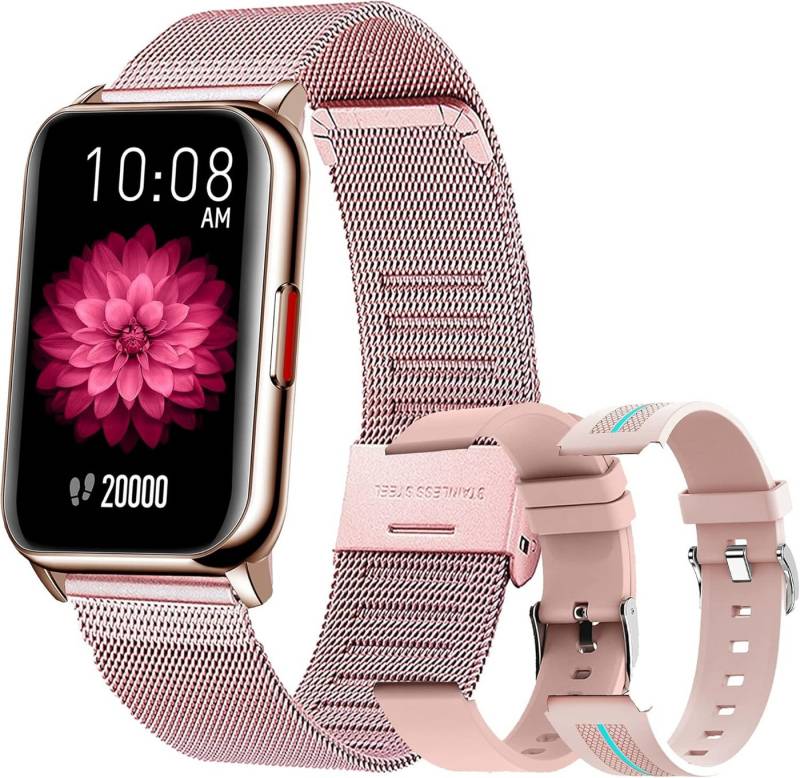 MYSHUN Fitness Tracker mit Pulsuhr, IP68 Sportuhr Schrittzähler Schlafmonitor Smartwatch (1,57 Zoll, Android, iOS), Gesundheitsfunktionen Integrierter Herzfrequenzsensor für Damen Herren von MYSHUN