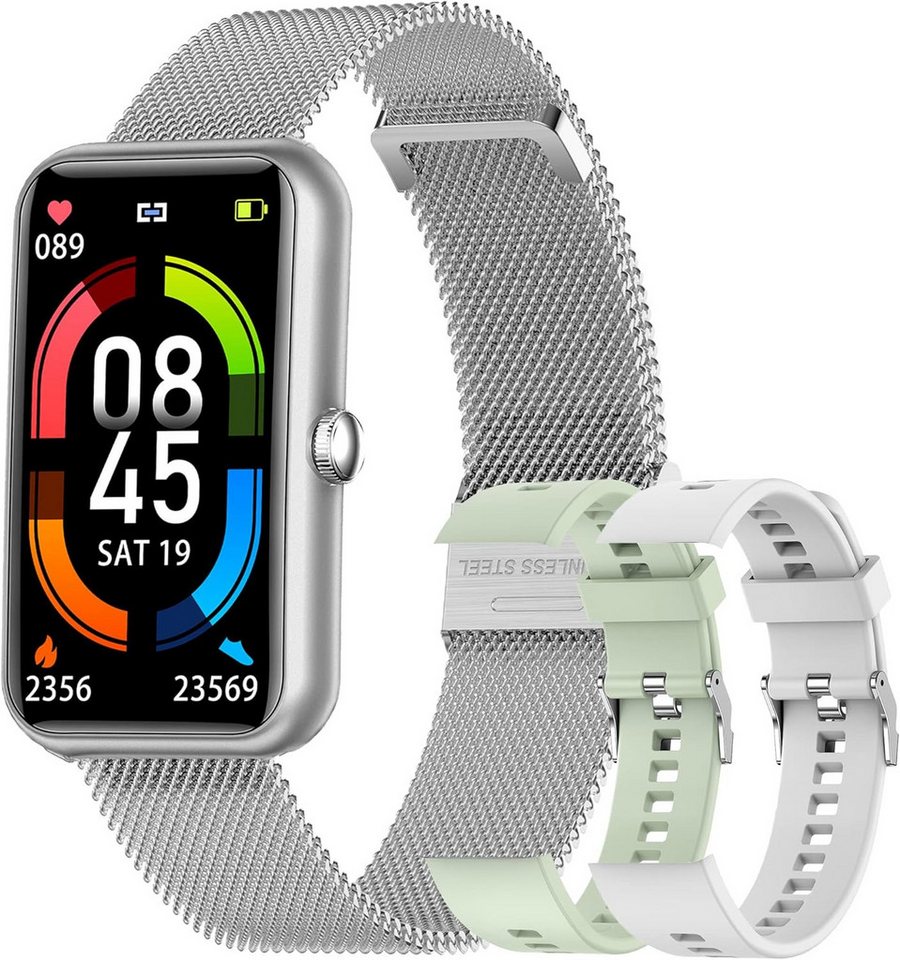 MYSHUN Fitness Tracker mit Pulsuhr, IP68 Sportuhr Schrittzähler Schlafmonitor Smartwatch (1,57 Zoll, Android, iOS), Gesundheitsfunktionen Integrierter Herzfrequenzsensor für Damen Herren von MYSHUN