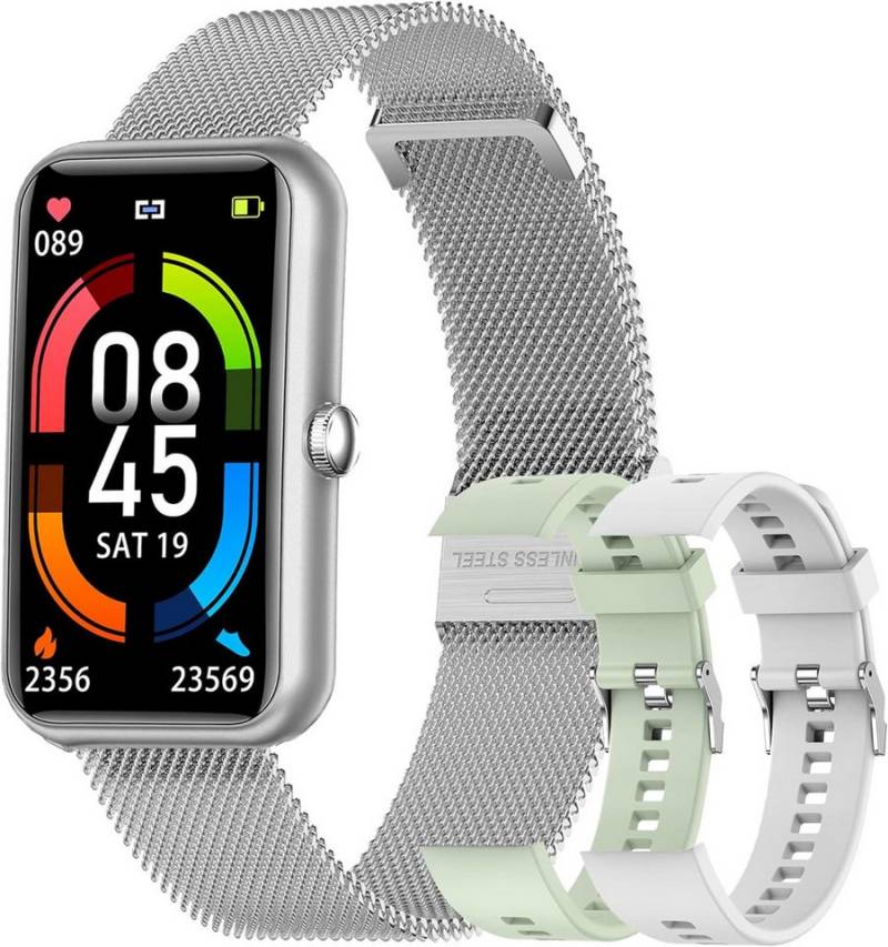 MYSHUN Fitness Tracker mit Pulsuhr, IP68 Sportuhr Schrittzähler Schlafmonitor Smartwatch (1,57 Zoll, Android, iOS), Gesundheitsfunktionen Integrierter Herzfrequenzsensor für Damen Herren von MYSHUN