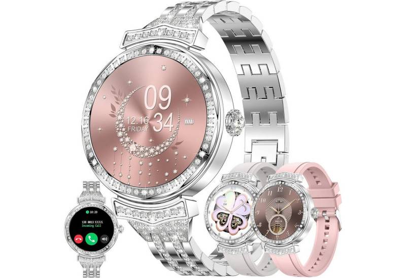MYSHUN Telefonfunktion Fitness Tracker Aktivitätstracker Smartwatch (3,35 cm/1,32 Zoll, Android/iOS), mit austauschbarem weichem Silikonarmband, mit 123 Sportmodi SpO2 Schlafmonitor Schrittzähler von MYSHUN