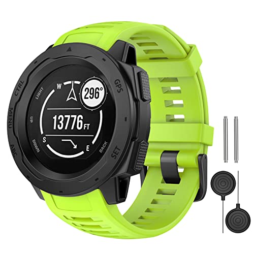 MYSNBKN Armband Kompatibel mit Instinct, Ersatzarmband aus weichem Silikon für Garmin Instinct/Instinct 2/Solar Tactical mit Adapterwerkzeugen von MYSNBKN