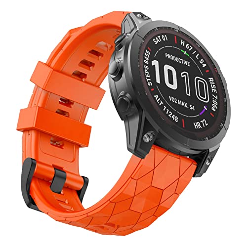 MYSNBKN Armband für Garmin Fenix 6X /Fenix 6X Pro/Fenix 7X /Fenix 3 /Fenix 3 HR/Fenix 5X /Fenix 5X Plus, Estrazarmband Quick-Fit 26mm Breite Silikon Uhrenarmband für Garmin von MYSNBKN