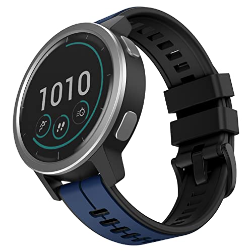 MYSNBKN Uhrenarmband für Garmin Vivoactive 4 / Forerunner 255 / Venu 2, 22mm Silikonband mit Schnellverschluss für Huawei Watch GT2 / Ticwatch Pro S2 / E2 von MYSNBKN