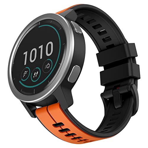 MYSNBKN Uhrenarmband für Garmin Vivoactive 4 / Forerunner 255 / Venu 2, 22mm Silikonband mit Schnellverschluss für Huawei Watch GT2 / Ticwatch Pro S2 / E2 von MYSNBKN