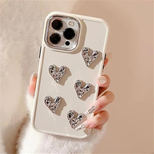 Love Heart Handyhülle für iPhone 15 14 13 12 11 Pro Max X XS XR 8 7 Plus SE 2022 Bumper Silikon Schutzhülle, 02, Für iPhone 12Pro Max von MYSXSWHL