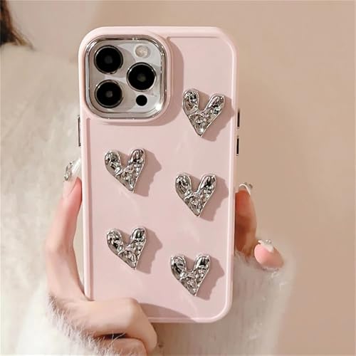Love Heart Handyhülle für iPhone 15 14 13 12 11 Pro Max X XS XR 8 7 Plus SE 2022 Bumper Silikon Schutzhülle, 03, Für iPhone 14 Plus von MYSXSWHL
