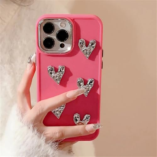 Love Heart Handyhülle für iPhone 15 14 13 12 11 Pro Max X XS XR 8 7 Plus SE 2022 Bumper Silikon Schutzhülle, 04, Für iPhone 14Pro Max von MYSXSWHL